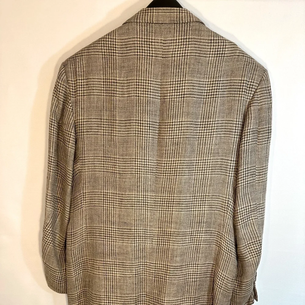Calvin Klein Mens Size 41R 100% Linen Sports Coat Jacket Blazer Fully Lined USA